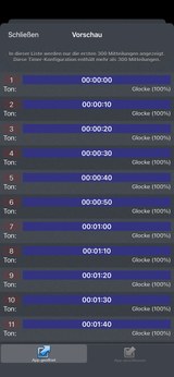 Wie ertönt alle 10 Sekunden ein Klang?