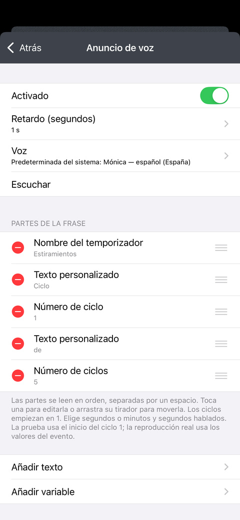 Crea instrucciones habladas