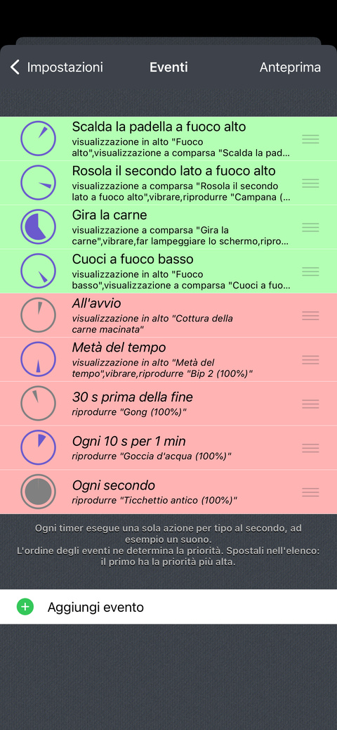 Aggiungi azioni intermedie