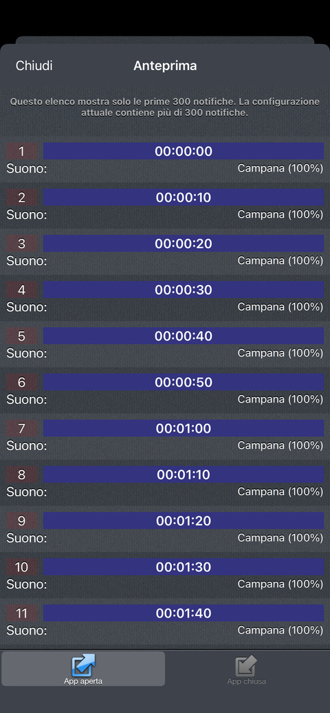 Come riproduco un suono ogni 10 secondi?