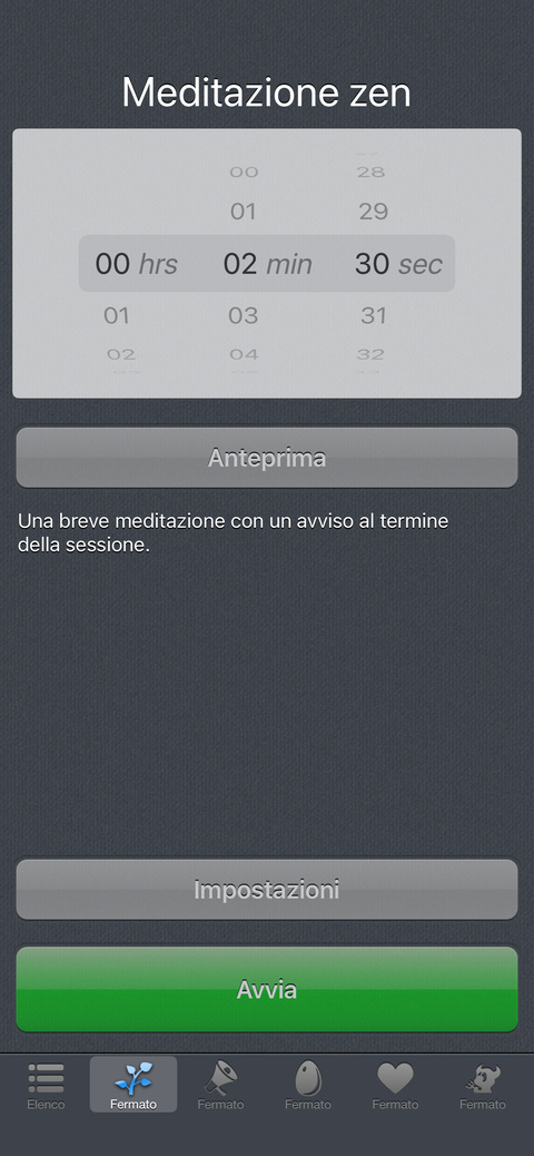 Imposta la durata