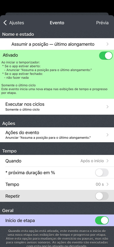 Programe um evento