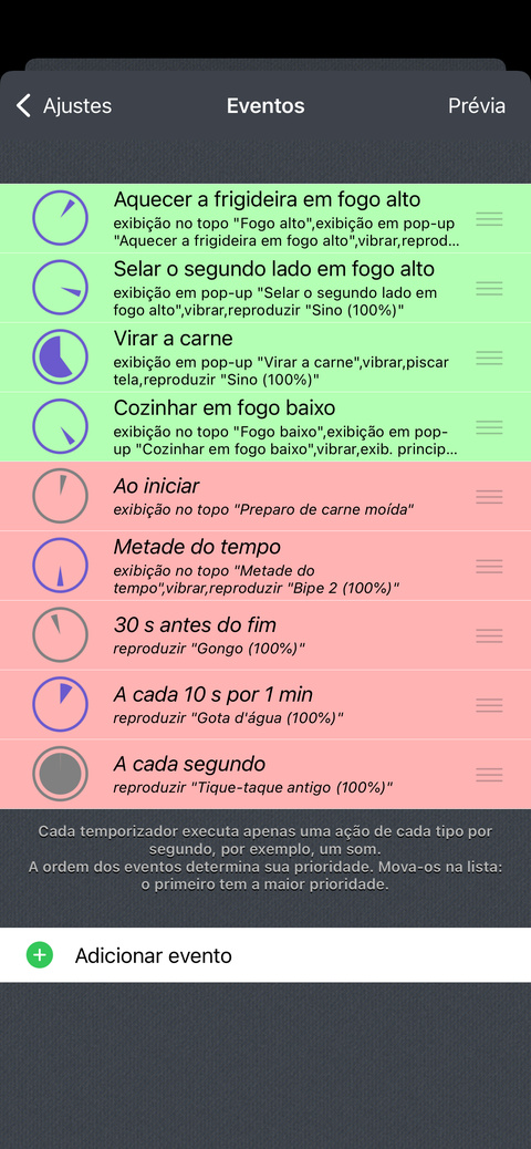 Adicione ações intermediárias