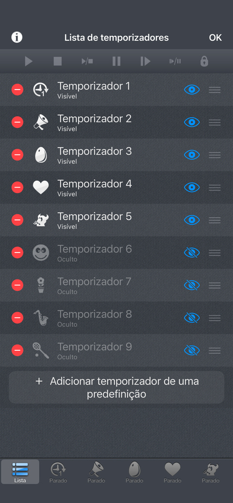 Escolha um temporizador
